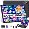 SUAAT Tablet Android 15【30 GB RAM+ 128 GB ROM+ 2 TB】【Gemini AI】 10,1 pollici, Widevine L1, Octa Core, 8000 mAh,BT 5.0, GPS, GMS, Tablet PC Include mouse, tastiera e custodia protettiva - Nero