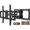 Perlegear supporto TV Parete a Movimento per TV da 42 a 90 Pollici fino a 68KG, Supporto TV Pre-Assemblato con Inclinazione, Rotazione, Estensione senza Attrezzi, Max VESA 600 x 400mm