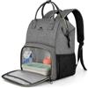 MATEIN Zaino Lavoro Donna con Porta Pranzo, Zaino Porta PC Donna 15,6 Pollici Antifurto e Impermeabile, con Scomparto Termico per Ufficio, Università, Trekking e Picnic, Grigio