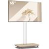 AOKCOS Supporto TV con ruote per 32-65 pollici, supporto TV da pavimento Altezza regolabile Girevole, Porta TV max. VESA 400x400 mm 40kg