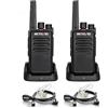 Retevis RT668 Walkie Talkie Professionali, Ricetrasmittenti PMR446, 1200mAh, VOX, Anticaduta, Antipolvere, Walkie-Talkie con Auricolareper per Sport All'aria Aperta,Escursionismo (Nero, 2 Pezzi)