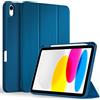 CACOE Custodia Cover Compatibile con iPad 11a Generazione (A16) 11" (2025) / iPad 10a Generazione 10.9" (2022) (A2757/A2777), Ultra Sottile Retro Cover con Portapenne,Blu Pavone