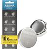ABSINA 10x Batteria SR927SW a bottone per orologi 1,55V ossido d'argento - SR927W batteria orologio 395/399 / AG7 / LR927 - pile orologio da polso, batteria 395/399, batterie orologio da polso miste