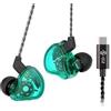 Yinyoo CCZ Melody USB C in-ear-monitor 1BA 1DD auricolari Hifi, auricolari in-ear leggero di basso profondo IEM cuffie con cavo 4N OFC per musicista/batterista/bassista(Verde, senza microfono USB-C)