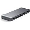 SATECHI 5 in 1 Hub USB C Combo Multiporta con 2x Porte USB-A 3.0, USB-C Dati e Ricarica, Lettori Micro/SD, Dongle in Alluminio per MacBook Air/Pro/Neo - Grigio Siderale