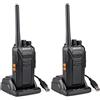 Retevis RT27 Walkie Talkie, Walkie Talkie Professionali, PMR446 Licenza-Libero VOX, Walkie Talkie Ricaricabili con USB Caricatore, Ricetrasmittenti Portatili, Negozi, Alberghi (2 Pezzi, Nero)