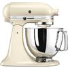 Kitchenaid Planetaria - Artisan - Robot da Cucina con testa inclinabile e 3 accessori - 4.8 L - Impastatrice - Color Crema