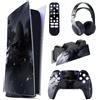 PlayVital Adesivo Skin per ps5 Standard Console Digital Edition&Controller&Telecomando&Cuffie&Base di Ricarica, Cover Sticker Decal Vinile(Non per ps5 Slim/Pro), Assassino nell'Ombra