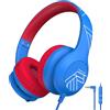 PowerLocus Cuffie per Bambini, Cablate con Microfono, Limite di Volume Sicuro 85/94 dB, Over-ear, Jack da 3,5 mm, Funzione di Condivisione Musica, Pieghevoli per Bambini