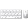 SATECHI Combo Tastiera e Mouse Wireless Slim CEX1, Layout 𝗤𝗪𝗘𝗥𝗧𝗬 𝗨𝗦, Bluetooth Multi-Dispositivo e Ricevitore USB-C, per Mac, Windows - Argento