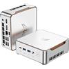 NiPoGi Pinova P2 Mini PC AMD Ryzen 3300U W-11 Pro(4C/4T,fino a 3,5GHz),16GB DDR4 1TB SSD Mini Computer,4K@60Hz Triple Display HDMI+Type-C+DP,Wi-Fi 5/BT 4.2/LAN,Micro PC per Ufficio/Casa