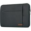 CASEZA Custodia per PC Portatile 14 Pollici/MacBook PRO 15" Antracite London Borsa per Notebook 14", dell XPS 15, HP Acer ASUS e Altri - Custodia Resistente all'Acqua per Ultrabook con Due Tasche
