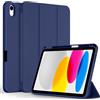 CACOE Custodia Cover Compatibile con iPad 11a Generazione (A16) 11" (2025) / iPad 10a Generazione 10.9" (2022) (A2757/A2777), Ultra Sottile Retro Cover con Portapenne,Blu Navy