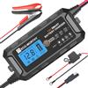 ECO-WORTHY Caricabatterie da 5 A 12 V per Auto Caricabatterie Caricabatterie Manutenzione con Attivazione della Batteria al Litio per Auto Camion Moto Falciatrice Barca Batterie Marine