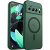CANSHN Magnetica Cover per Google Pixel 10 Pro XL (6.8 Pollici), [Protezione Completa Della Fotocamera] Custodia Traslucida Opaca Protettiva Sottile Antiurto,Verde Profondo