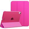 MoKo Cover Custodia iPad (A16) 11a Generazione 2025 /iPad 10a Generazione 2022, Cover Custodia Protettiva per Supporto Ultrasottile con Copertura Posteriore Traslucida in PC Rigido, Pitaya Rosso