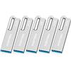 KOOTION 32GB Chiavette USB 3.0 5 Pack Pendrive Chiave USB 32 Giga USB 3.0 Pennetta USB 32G USB3 Flash Pen Drive Memoria USB 5 Pezzi Unità Penna 32GB,Argento