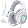 EKSA Cuffie Gaming, E900Pro Cuffie PS5 con audio surround 7.1 e microfono con cancellazione del rumore, Jack Audio USB & 3,5mm, Cuffie PC super leggere con luce LED per PC/Mac/Switch/PS4/PS5/Xbox One