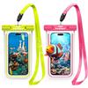 iVoler [2 Pezzi Custodia Impermeabile Smartphone IPX8, Sacchetto Impermeabile Cellulare fino a 7.0'', Universale Cover Subacquea per iPhone 17/16/15 Pro Max, Samsung Galaxy, Xiaomi (Verde+Rosa)