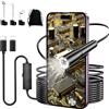 Ruycllo Endoscopio per Smartphone con Luce - Telecamera Endoscopica 8mm 1920 HD, 6 LED, Cavo 5m IP67 - Sonda con Telecamera per Ispezione Tubi, Compatibile Android & iOS, per Auto, Casa, Tubature