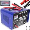 IMJ-Global - Carica Batteria per Auto e Moto Portatile per Batterie al Piombo (12V-24V | 30-180 Ah) Caricabatterie Auto Professionale con Ricarica Rapida e Interruttore AntiSurriscaldamento, Blu