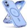 Oududianzi-Cover per iPhone 17 Compatibile con MagSafe, Custodia Traslucida Posteriore PC Silicone TPU Bumper, Protezione Della Fotocamera, Cover Militare Antiurto Anti-Impronte-Viola Chiaro