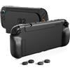 PlayVital Cover TPU per Nintendo Switch 2, Custodia Protettiva Dockable Morbida Grip Ergonomico Antiscivolo&Copri Analogici per Switch 2, PURE-Nero