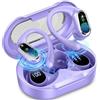 Rolosar Cuffie Bluetooth, senza fili, Bluetooth 5.4, sport, bassi profondi, auricolari in-ear con 4 ENC Noise Cancelling Mic, 50 ore, tempo di riproduzione, IP7, impermeabile, indicatore LED