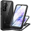 Focusor Cover per Samsung Galaxy A55 5G Impermeabile, IP68 Waterproof e 360 Gradi Protezione Custodia Subacquea Antiurto Rugged Full Body Copertura con Protezione dello Schermo per Samsung A55, Nero