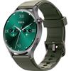 Fitpolo Smartwatch Uomo Donna, 1.32" AMOLED Orologio Fitness Tracker con Effettua/Risposta Chiamate Bluetooth, Contapassi/Cardiofrequenzimetro/Sonno, Impermeabile IP68 per Android iOS Quadrante Rotondo