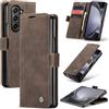 Azororo Cover per Samsung Galaxy Z Fold 6 5G, Premium PU Pelle Custodia, Magnetica Carta Fessura Portafoglio Case, Flip Cavalletto Custodia per Samsung Galaxy Z Fold 6 - Caffè
