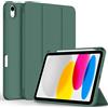 CACOE Custodia Cover Compatibile con iPad 11a Generazione (A16) 11" (2025) / iPad 10a Generazione 10.9" (2022) (A2757/A2777), Ultra Sottile Retro Cover con Portapenne,Verde Notte