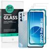 Ibywind 2 Pezzi Pellicola Protettiva per OPPO Reno 6 5G(Non per OPPO Reno 6 Pro),con Protezione Obiettivo Fotocamera,Skin in Stile Fibra di Carbonio per Il Retro,9H Vetro Temperato