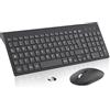 cimetech Tastiera e Mouse Wireless,Layout Italiano QWERTY,Tastiera e Mouse Portatili Wireless 2.4G per Computer, PC, Laptop, Desktop(Nero)