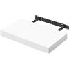 WOLTU Mensola da Muro Rettangolare Scaffale Libreria a Parete Decorazione per Cameretta Ufficio Porta CD/Dvd in Legno Bianco 40cm RG9372ws