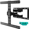 ONKRON Supporto TV Parete 32-90 Pollici fino a 50 kg, VESA 200x200-600x400, Staffa TV Girevole e Inclinabile, Braccio Porta Televisore Estensibile da Muro per Casa e Ufficio, Universale, Nero SM6L-B
