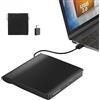 ORIGBELIE Masterizzatore DVD Esterno, Ultra Magro USB 3.0 Type-C CD/DVD +/-RW Drive, Plug & Play Lettore CD Esterno per PC Portatile Desktop Macbook Air/Pro Windows 11/10/8/7/XP Vista Linux Mac OS