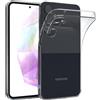 EAZY CASE - Custodia per cellulare in silicone compatibile con Galaxy A55 copertura protettiva antiurto sottile e leggera per Galaxy A55 protezione anticaduta in silicone Trasparente
