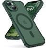 Oududianzi - Magnetica Cover per iPhone 14 Magsafe Case, ForestGreen