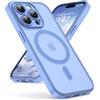Oududianzi - Magnetica Cover per iPhone 14 Pro Magsafe Case, Viola Chiaro