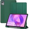 FINTIE Cover per Lenovo Idea Tab 11 Pollici 2025 (Modello TB-336ZU/TB-336FU) con Portapenne, Sottile Leggero Custodia Posteriore Opaca Traslucida Case con Auto Sveglia/Sonno, Verde Scuro