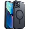 CANSHN Magnetica Cover per iPhone 13 Mini(5.4 Pollici), [Protezione Completa Della Fotocamera] Custodia Traslucida Opaca Protettiva Sottile Antiurto,Nero
