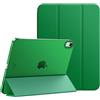 MoKo Custodia Compatibile con iPad 10 Generazione 2022 iPad 10,9", Custodia con Coperchio Tripieghevole, Retro Traslucido in Pelle PU e PC, Auto Riattivazione e Standb, Verde Foresta