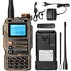 BAOFENG K63 6W Walkie Talkie, Tri-Band UHF/VHF/1.25M Radio portatile per amatori, AM FM, 2600 mAh batteria, 999CH, Copia frequenza wireless, Frequenza ripetitore inversa, Mimetica deserto