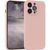 EAZY CASE - Custodia in silicone per iPhone 13 Pro Custodia morbida protettiva con protezione della fotocamera Protezione sottile Premium Cover TPU Telefono Bumper in Rosa