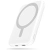 Podoru Powerbank per Mag-safe, 5000mAh Power Bank Wireless Ricarica Rapida Power Bank Magnetico con Type-C/Lighting Caricatore Portatile per iPhone 17/16/15/14/13/12 Tutto Series-Bianco