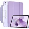 FINTIE Custodia per iPad Air 11 Pollici M4/M3/M2 (2026/2025/2024), iPad Air 5a/4a Gen 10,9" (2022/2020) - [Attacco Magnetico] Sottile Opaca Trasparente Cover con Auto Sveglia/Sonno, Lilla
