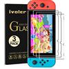 iVoler [3 Pack] Screen Protector Tempered Glass for Nintendo Switch, Transparent HD Clear Anti-Scratch Screen Protector Compatible Switch