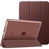 MoKo Cover per Nuovo iPad 9 2021 / iPad 8 2020 / iPad 7 2019, iPad 10.2 Case Ultra Sottile Leggero Custodia in Tri-fold Auto Sveglia/Sonno con Retro Semi-trasparente Rigido, Marrone