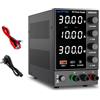 WANPTEK POWER Alimentatore da Banco 30V 10A, Alimentatore da Laboratorio Regolabile con OCP, Alimentatore Stabilizzato con Display LED a 4 Cifre, Porta USB-A & Type-C Ricarica Rapida